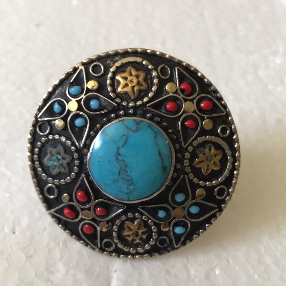 Vintage boho turquoise ring
